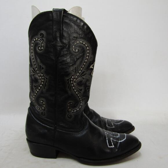 Ferrini Mens Size 12 D Black Leather Cowboy Western Boots main image 11
